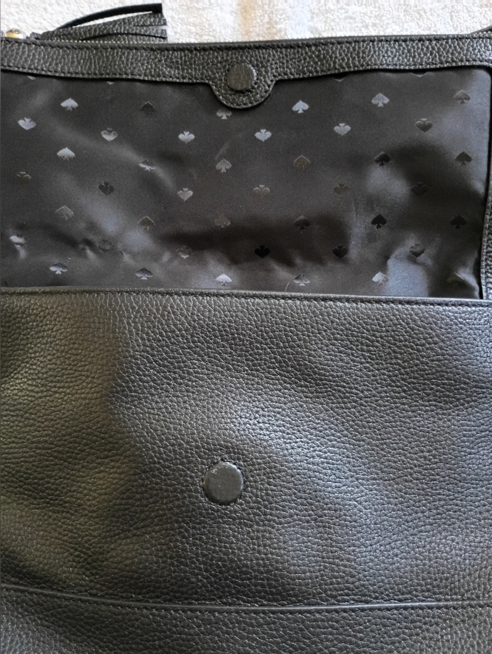Kate Spade Medium Black Leather Crossbody Bag with Tassel - Picture 4 of 6